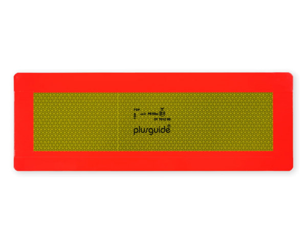 rechteckige Heckmarkierung ECE70.01 rot-fluoreszierender Rand innen gelbe Reflexfolie