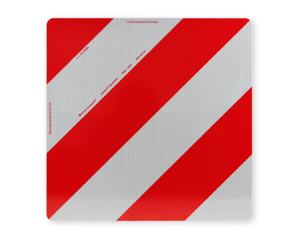 Quadratische Parkwarntafel rot/weiß schraffiert starr