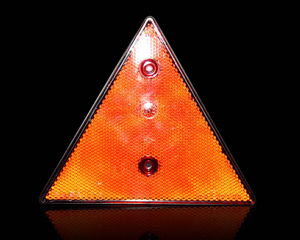 Rückstrahler Reflektor Dreieck  Reflektierende Warntafeln und  Warnmarkierungen