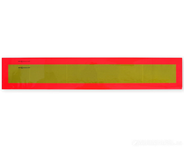rechteckige Heckmarkierung ECE70.01 rot-fluoreszierender Rand innen gelbe Reflexfolie